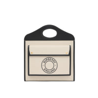 BLACK/WHITE Sac Pocket moyen en toile et cuir à logo