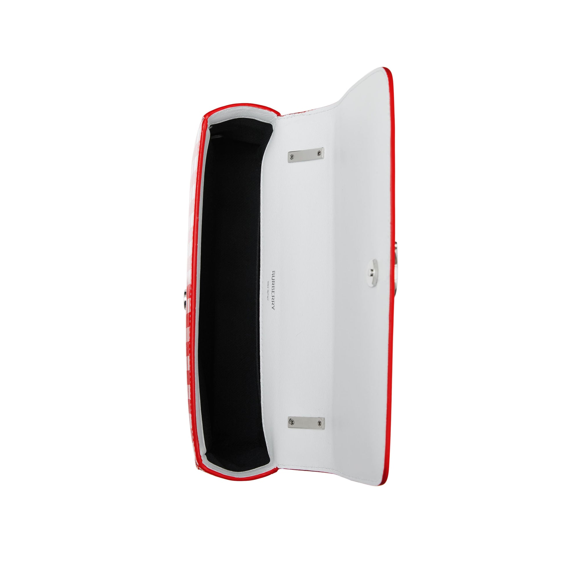 Petit sac lola en cuir vichy - Blanc & rouge