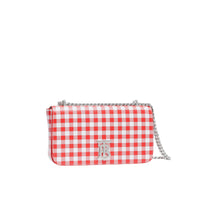 Petit sac lola en cuir vichy - Blanc & rouge