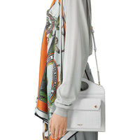 Mini sac Pocket en cuir embossé - Gris Galet Clair