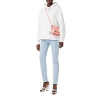 Petit sac tb en cuir tissé - Rose blush