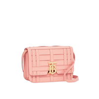 Petit sac tb en cuir tissé - Rose blush