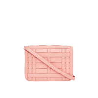 Petit sac TB en cuir tissé - Rose Blush
