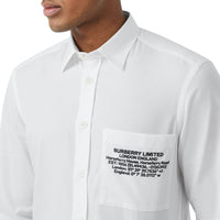 OPTIC WHITE Chemise en coton avec coordonnées géographiques
