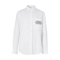 OPTIC WHITE Chemise en coton avec coordonnées géographiques