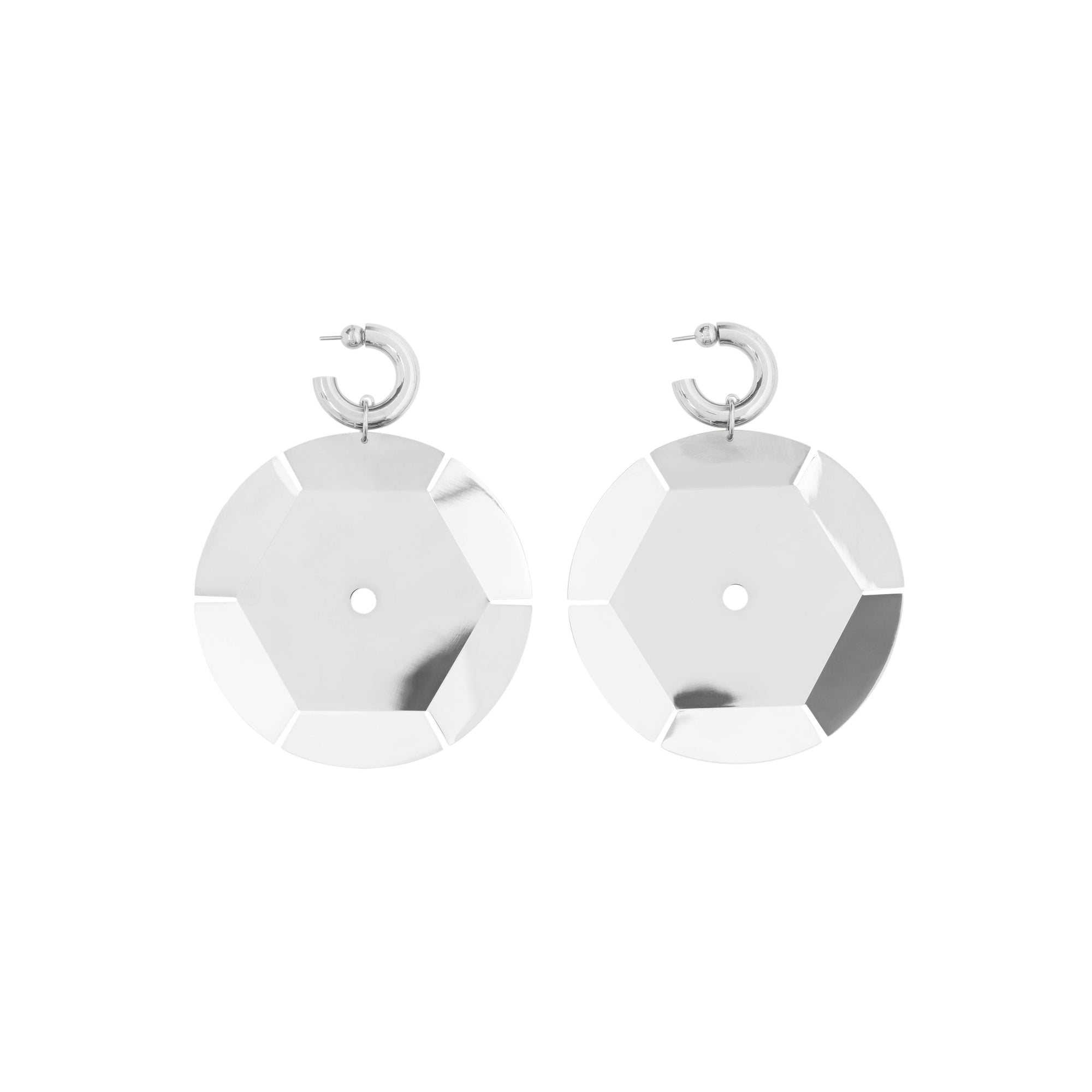 PALLADIO Créoles plaquées palladium avec sequin