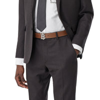 TAN Ceinture en cuir surpiqué Monogram