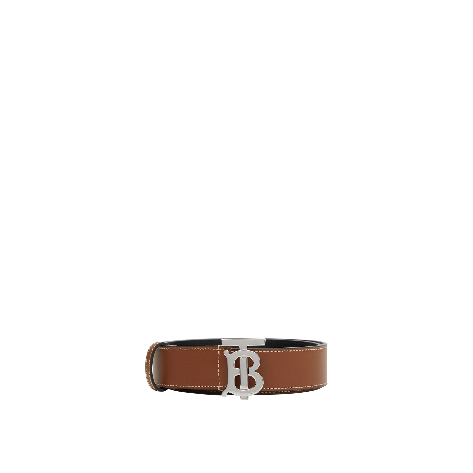TAN Ceinture en cuir surpiqué Monogram