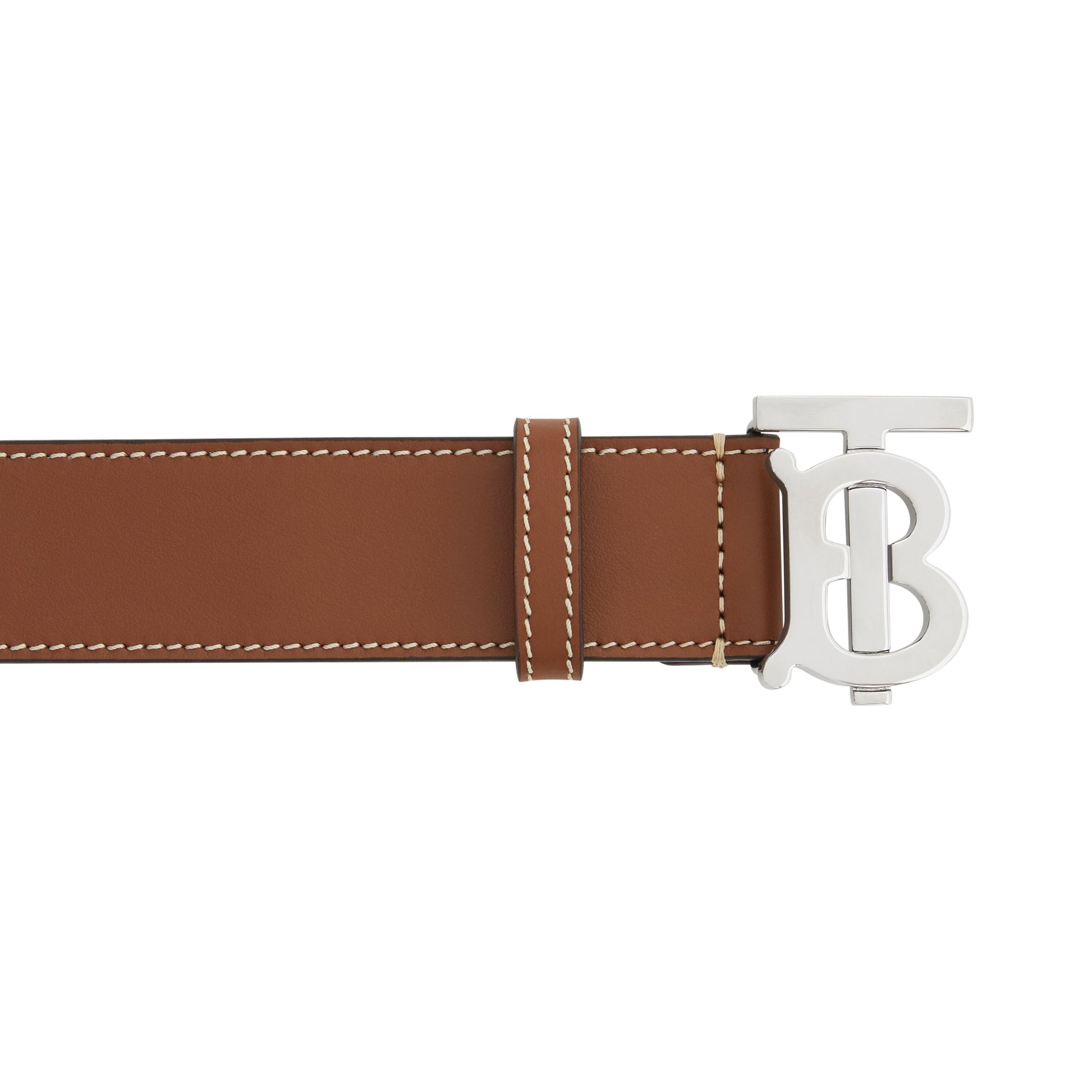 TAN Ceinture en cuir surpiqué Monogram