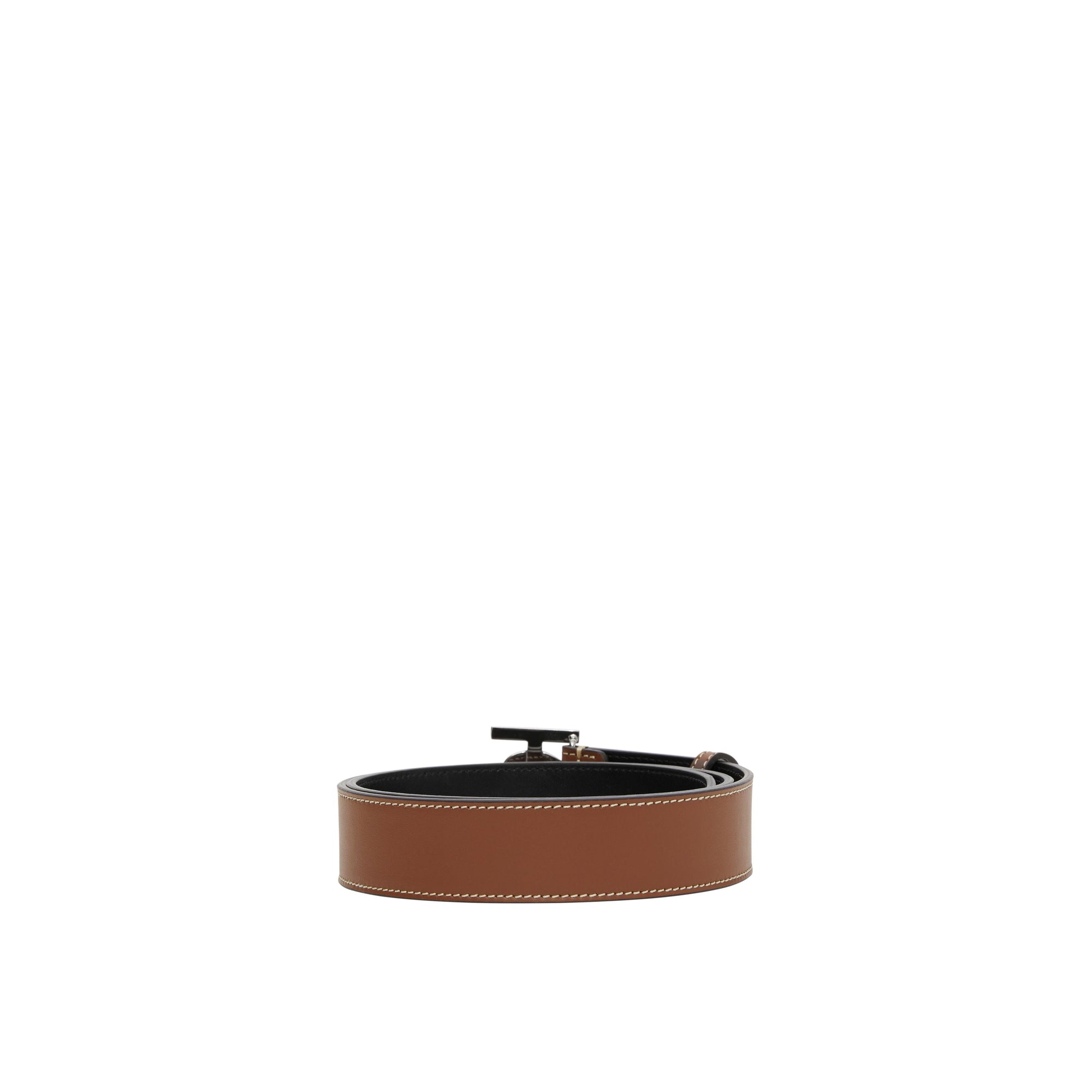 TAN Ceinture en cuir surpiqué Monogram