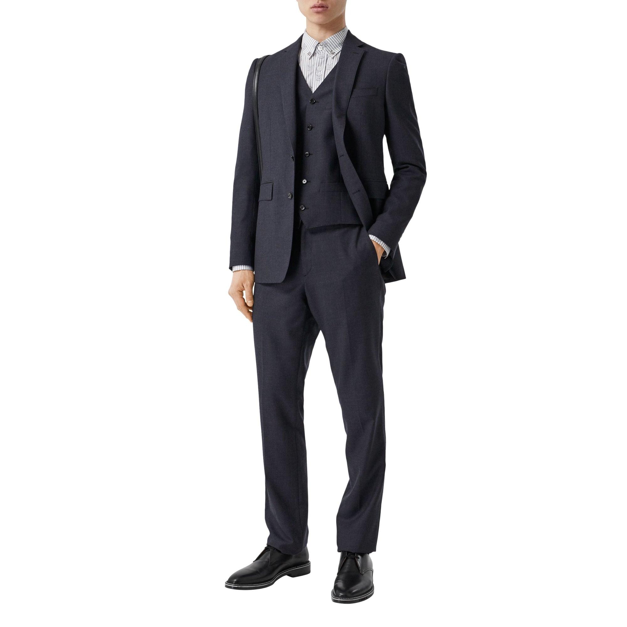 NAVY PATTERN Costume slim trois pièces en laine