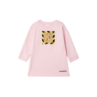 CANDY PINK Robe pull en coton à imprimé daim