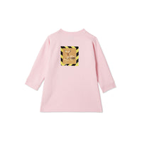 CANDY PINK Robe pull en coton à imprimé daim