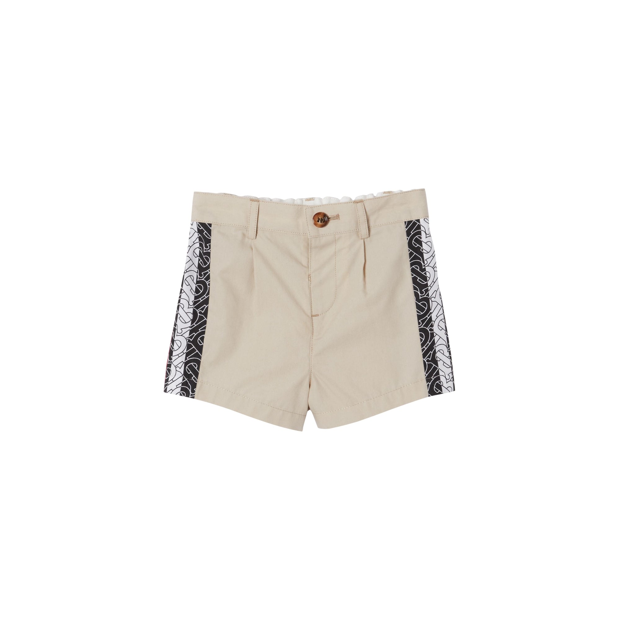 STONE Short ajusté en coton rayé Monogram