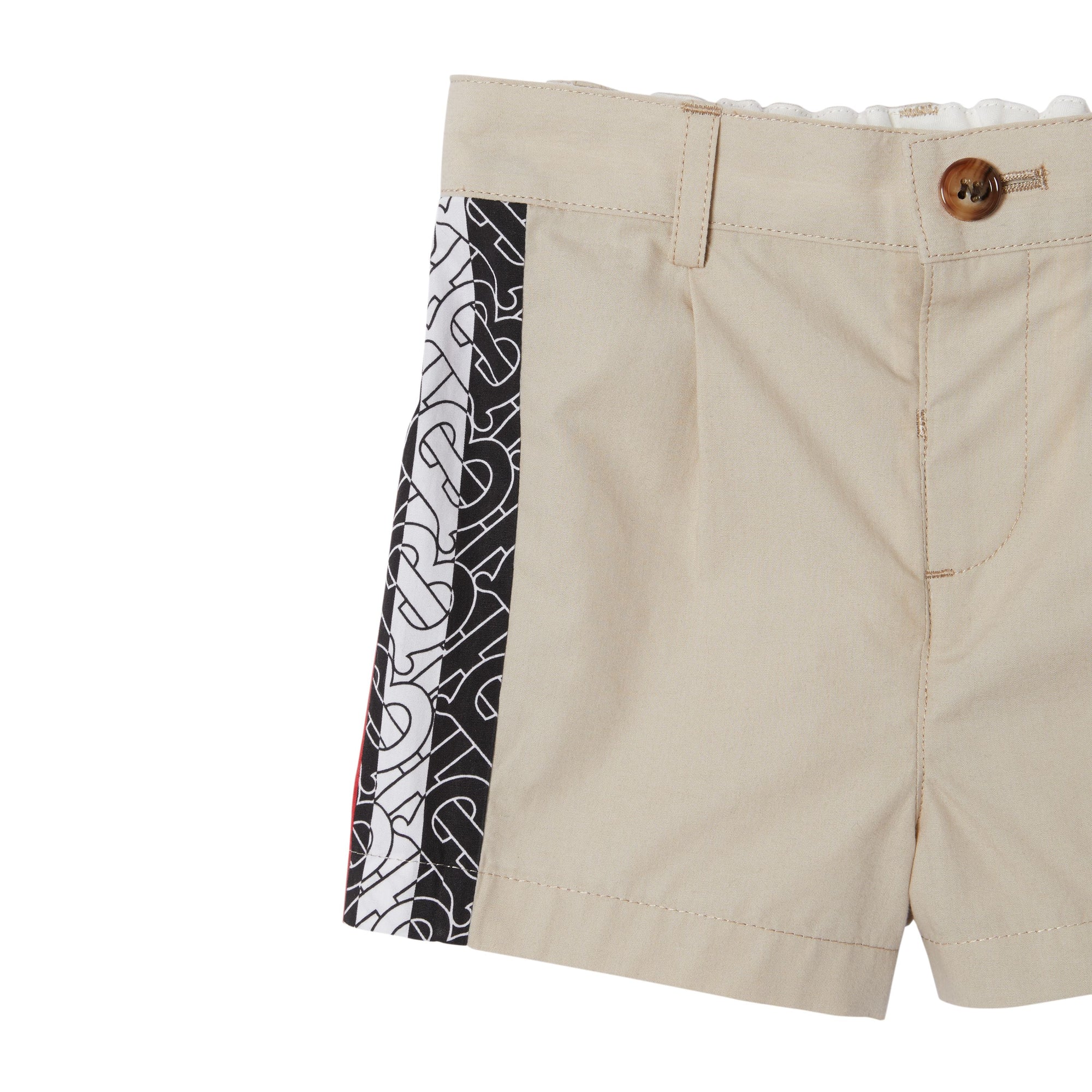 STONE Short ajusté en coton rayé Monogram