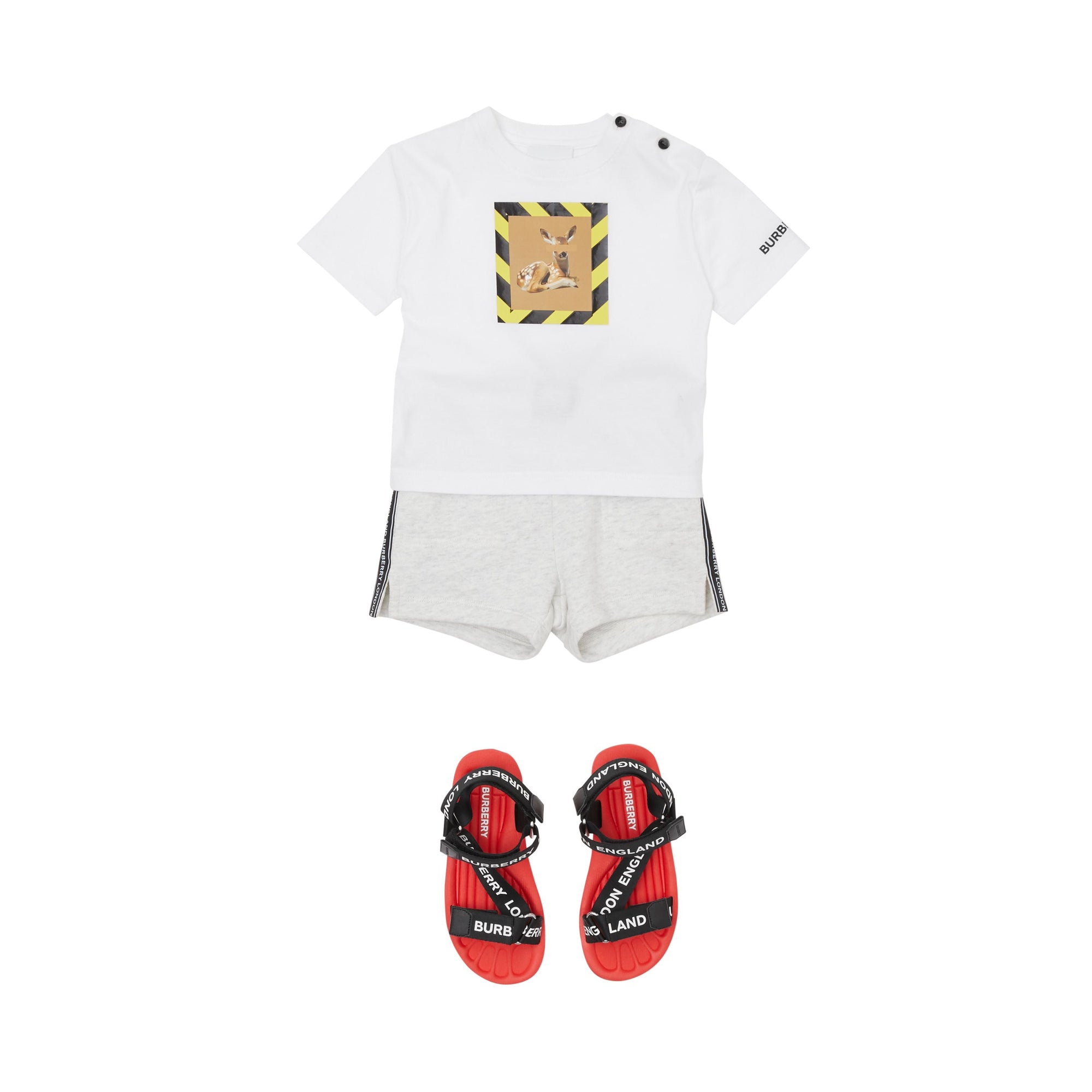 WHITE T-shirt en coton à imprimé daim
