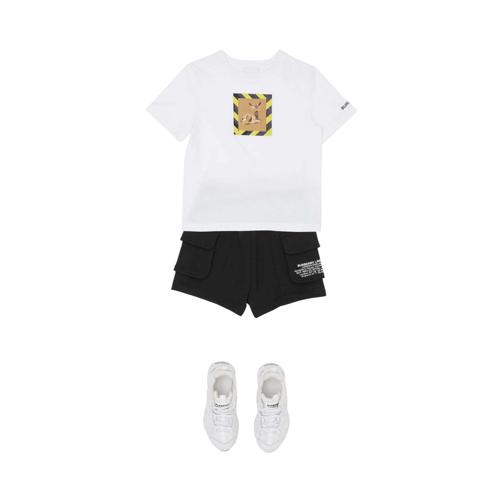 WHITE T-shirt en coton à imprimé daim