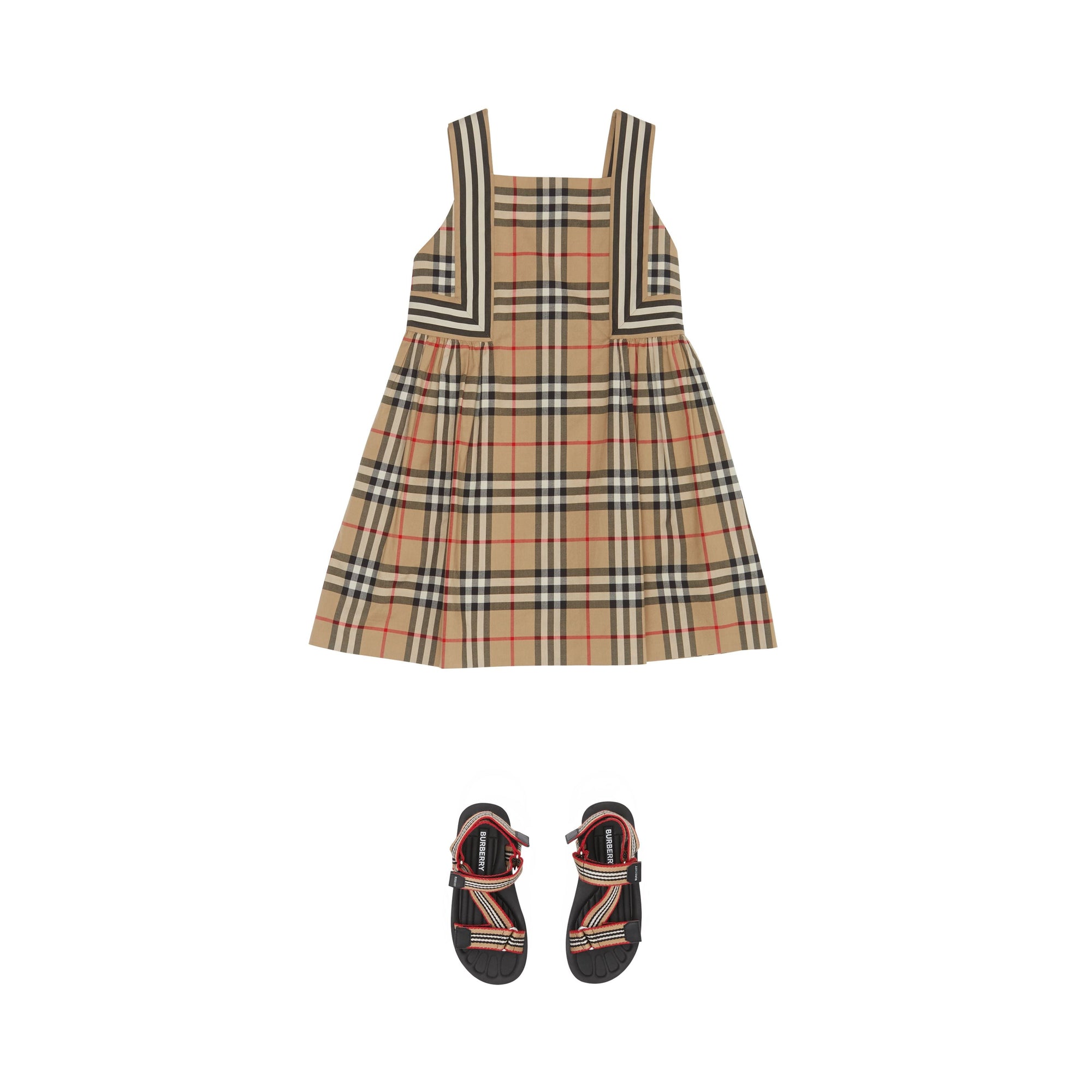 ARCHIVE BEIGE IP CHK Robe en coton Vintage check