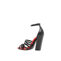 Sandales à bout fendu en cuir - Noir