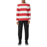 BLACK Pantalon de survêtement en laine et mohair à rayures iconiques
