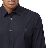NAVY Chemise en popeline de coton stretch Monogram