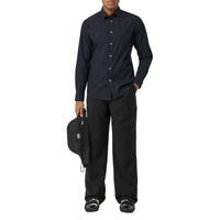 NAVY Chemise en popeline de coton stretch Monogram