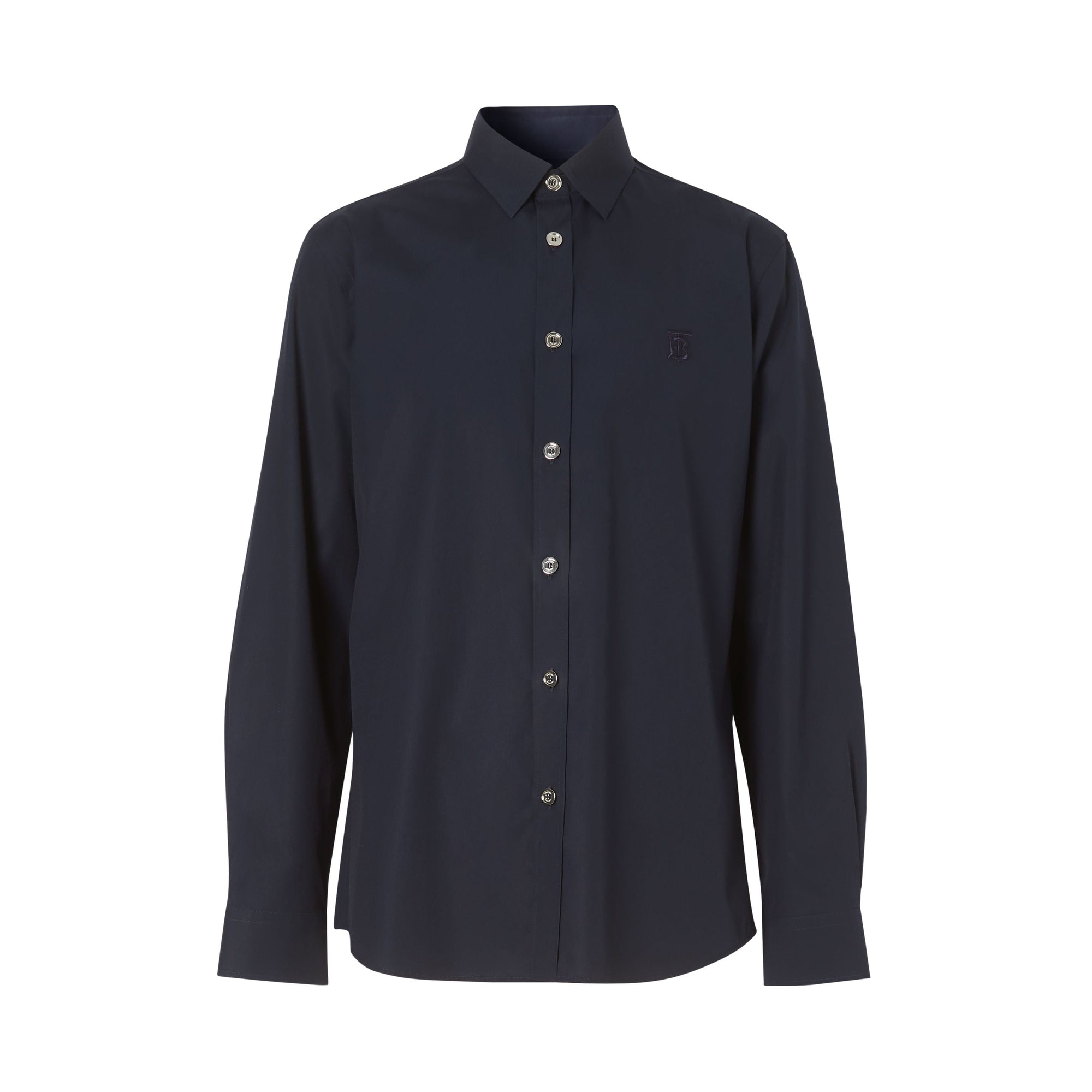 NAVY Chemise en popeline de coton stretch Monogram