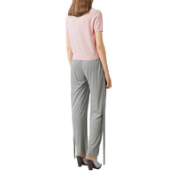Haut à manches courtes en cachemire monogram - Rose cuivre