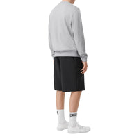 Sweat-shirt en coton avec logo appliqué - Camaïeu de gris pâles