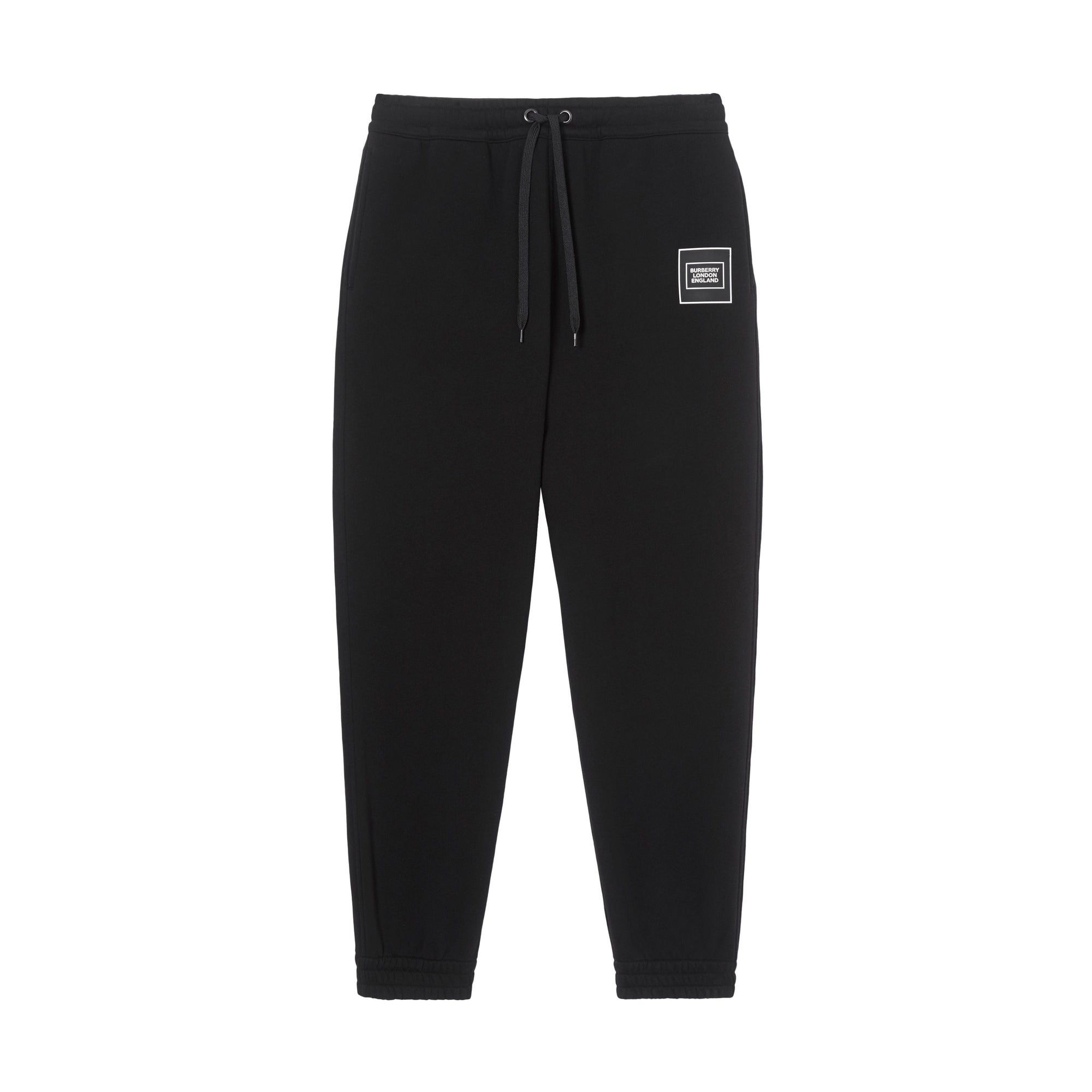 BLACK Pantalon de survêtement en coton avec logo appliqué