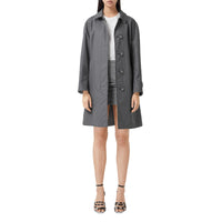 Paletot en gabardine de coton réversible - Gris moyen