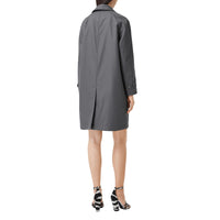 Paletot en gabardine de coton réversible - Gris moyen