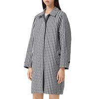 Paletot en gabardine de coton réversible - Gris moyen