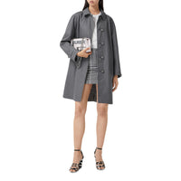 Paletot en gabardine de coton réversible - Gris moyen