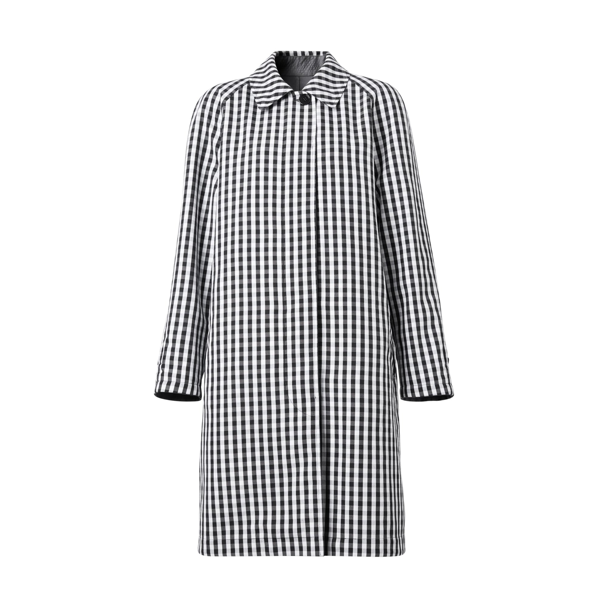 Paletot en gabardine de coton réversible - Gris moyen