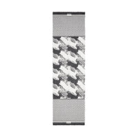 Écharpe en laine et soie à imprimé daim et monogram - Monochrome