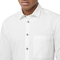 WHITE Chemise slim en popeline de coton stretch