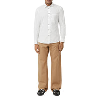 WHITE Chemise slim en popeline de coton stretch