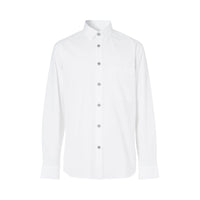 WHITE Chemise slim en popeline de coton stretch