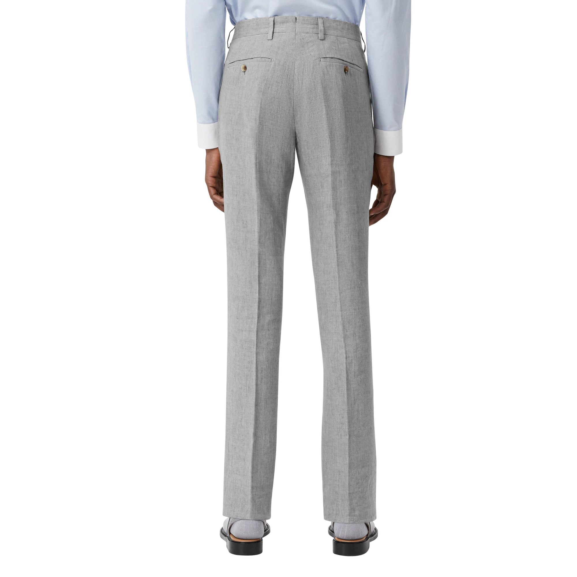 Pantalon de costume classique en lin - Camaïeu de pourpres