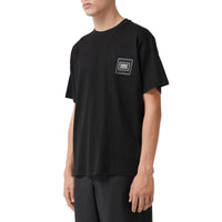 BLACK T-shirt en coton avec logo appliqué