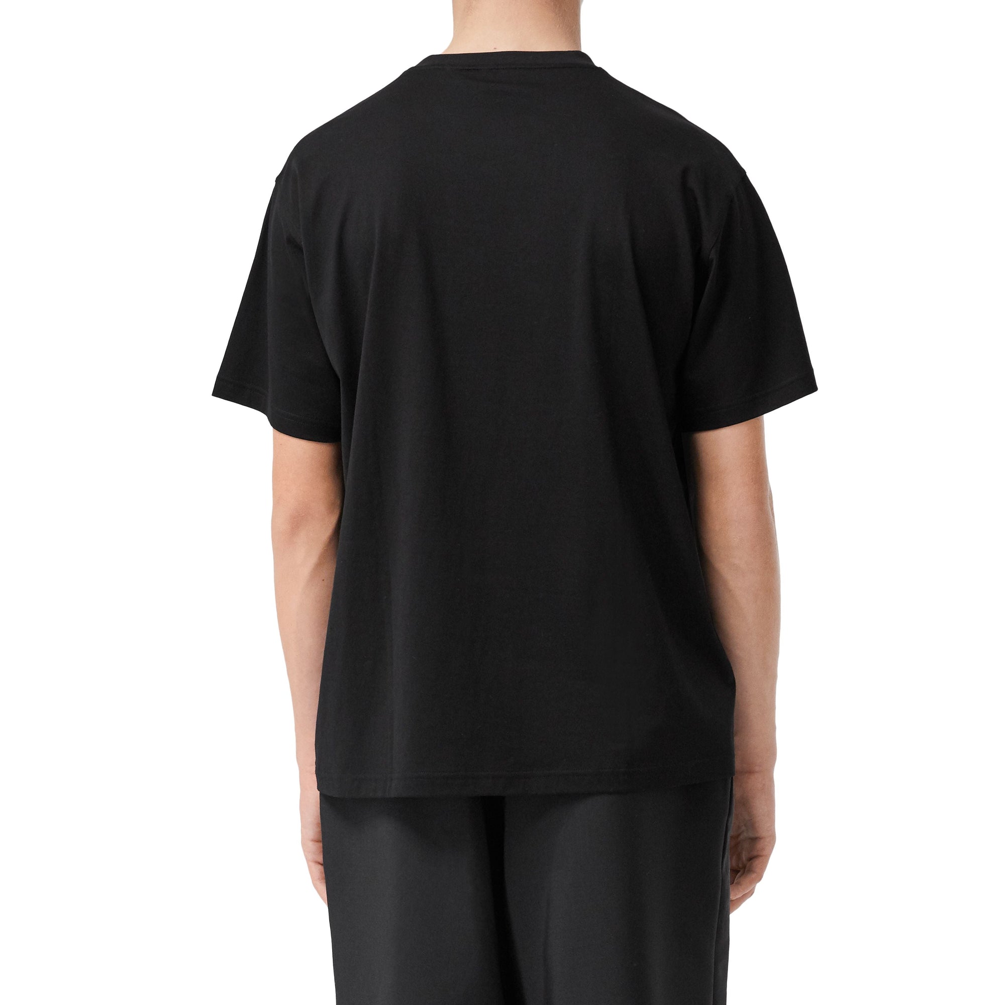 BLACK T-shirt en coton avec logo appliqué
