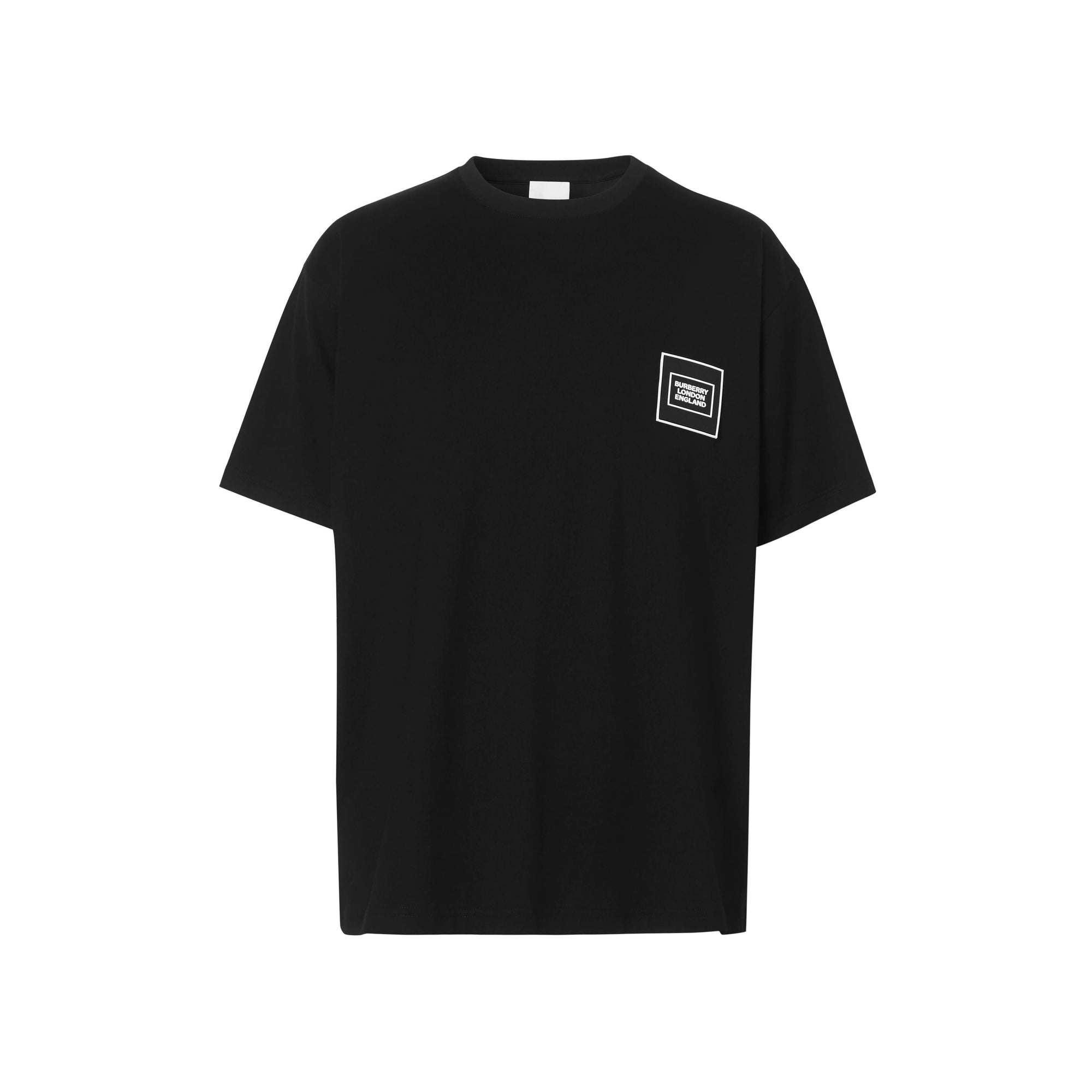 BLACK T-shirt en coton avec logo appliqué
