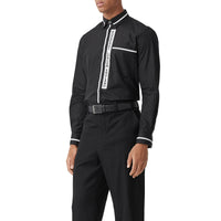 BLACK Chemise en popeline de coton avec logo appliqué