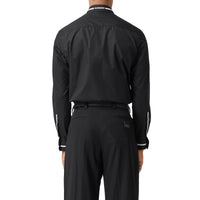 BLACK Chemise en popeline de coton avec logo appliqué