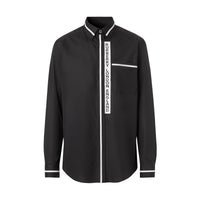 BLACK Chemise en popeline de coton avec logo appliqué