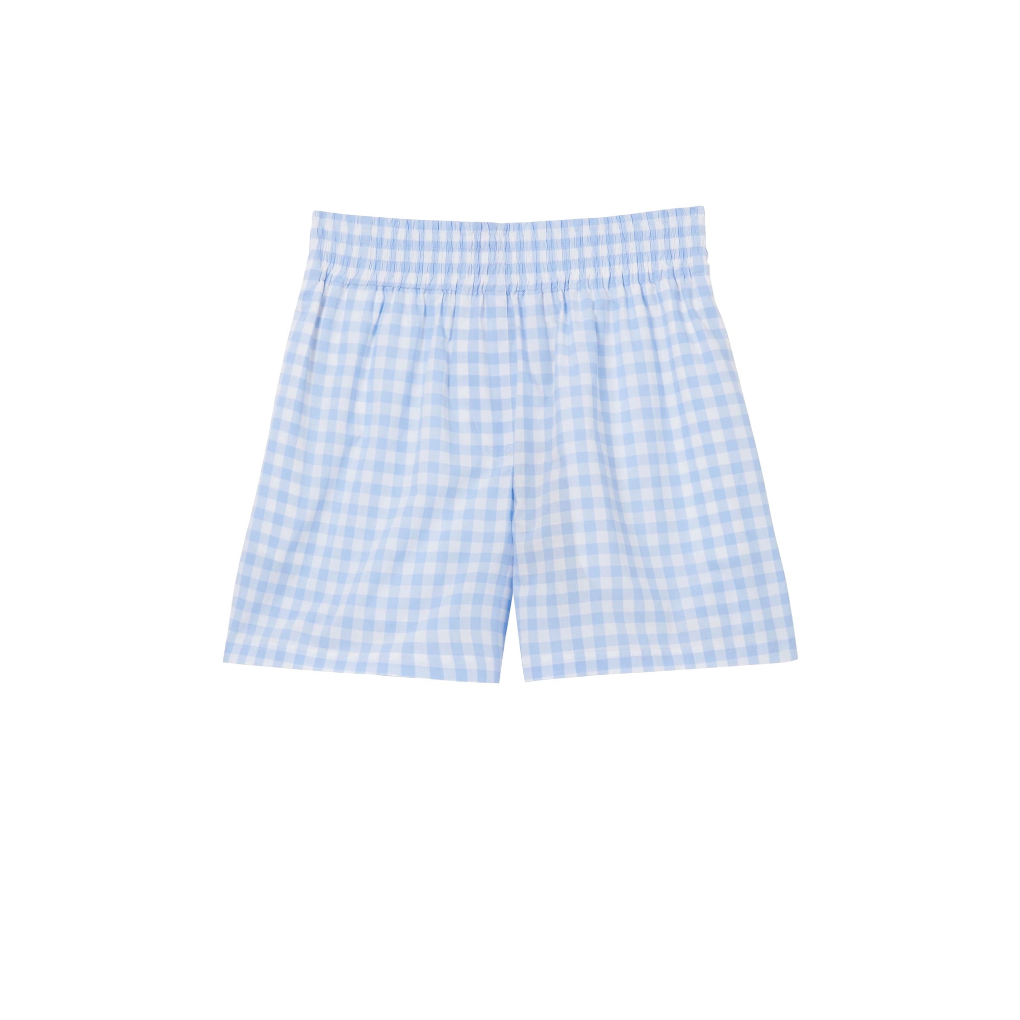Short en coton vichy - Bleu pâle