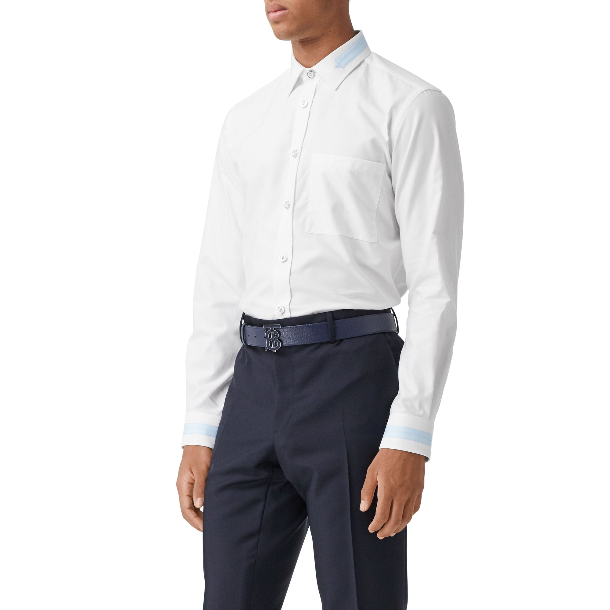 WHITE Chemise Oxford slim en coton