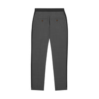 Pantalon tailleur en laine stretch rayé - Gris