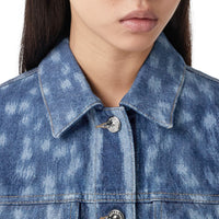 Veste en denim à imprimé daim - Indigo moyen
